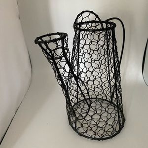 Decorative wire coated with plastic water pitcher